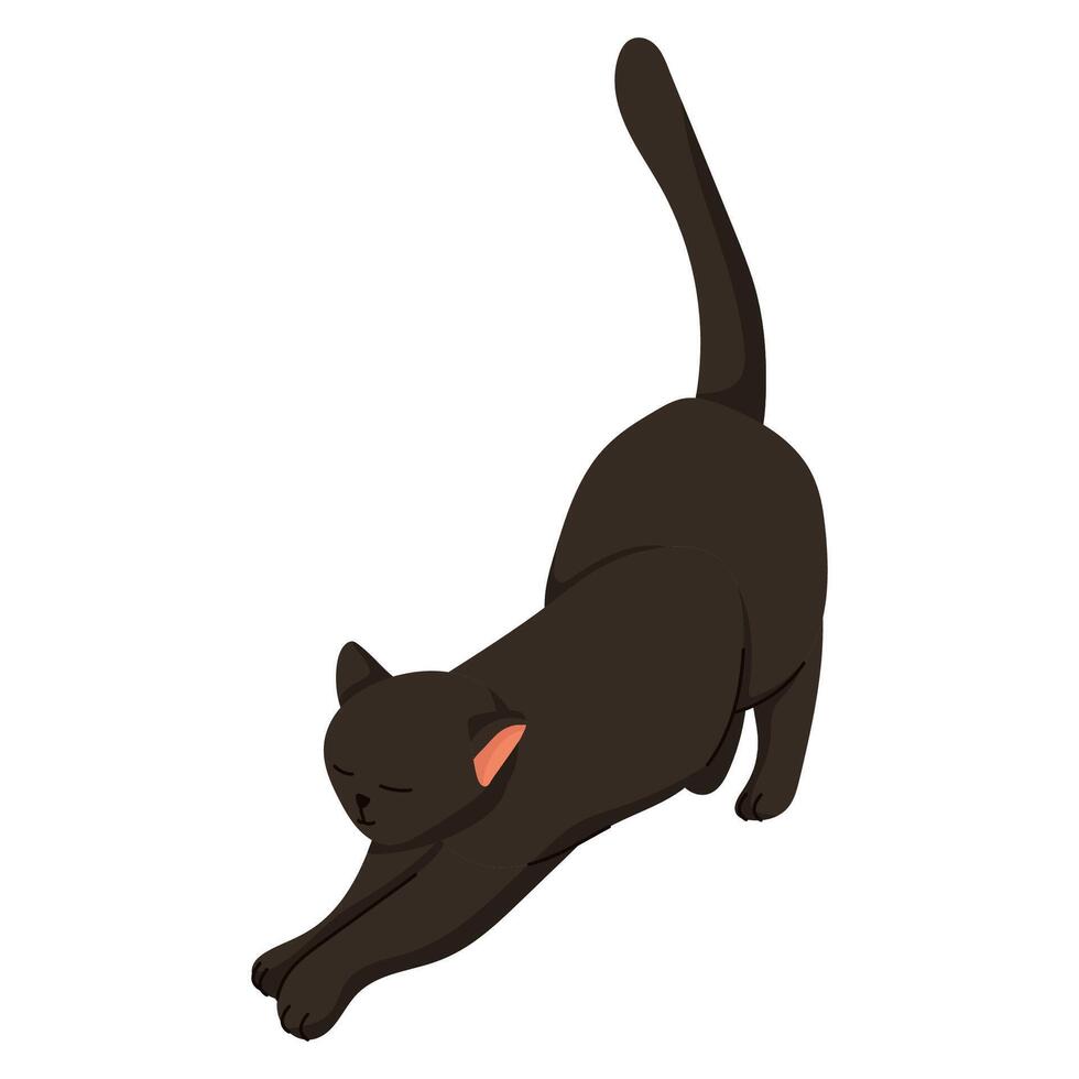 Black Cat Flat vector