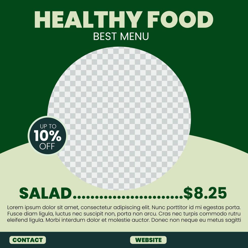 Flyer Template Design For Healthy Food vector