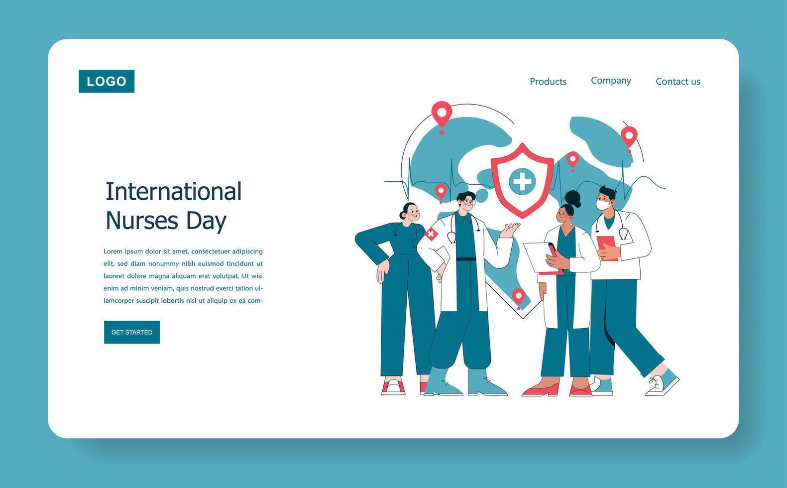 Today, we celebrate International Nurses Day by honoring all dedicated healthcare workers vector