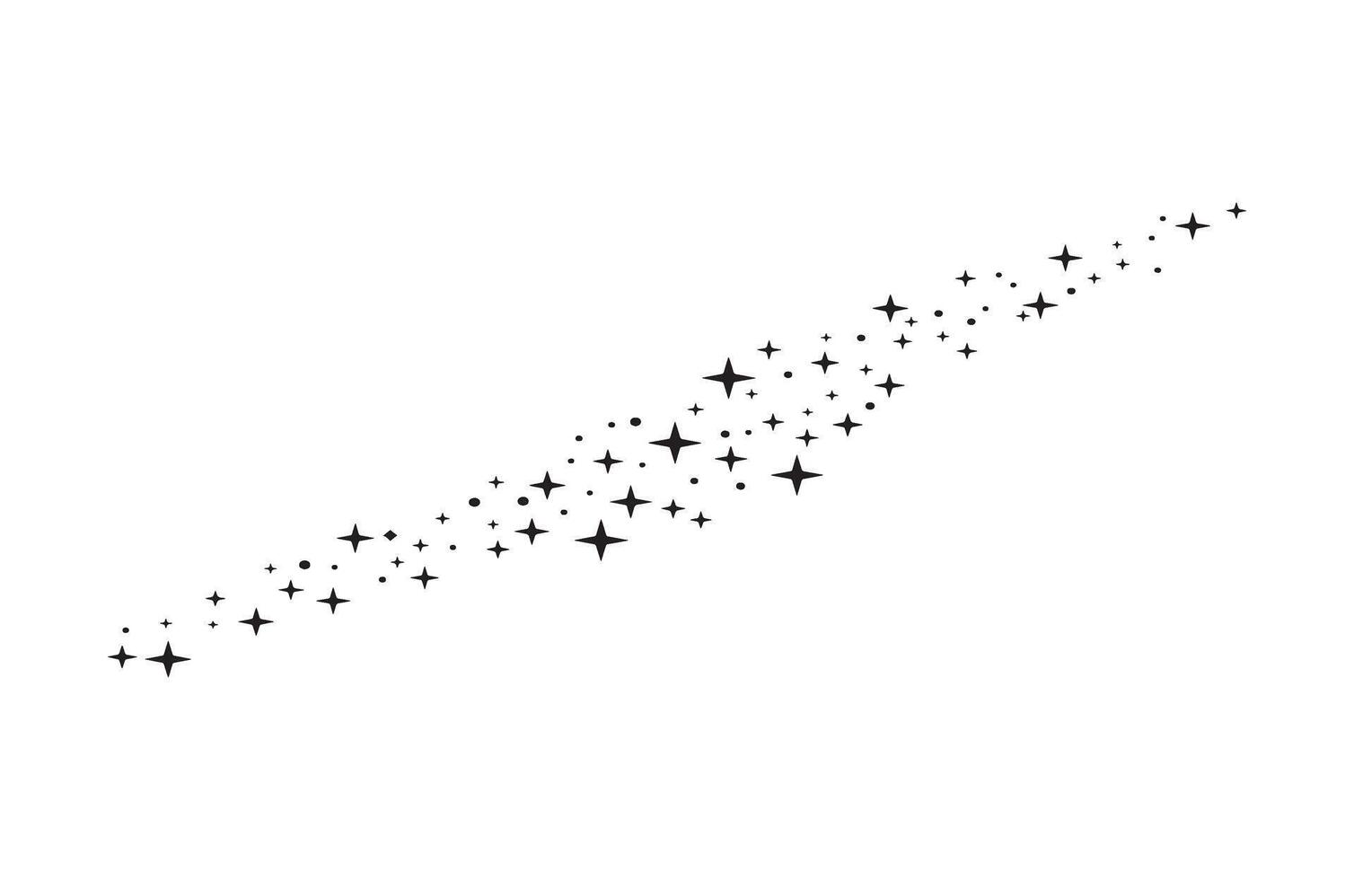 Luminous Starry Sprinkle Shooting Flow vector