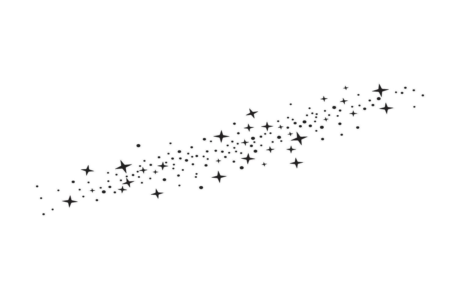 Floating Starry Sprinkle Shooting Scene vector