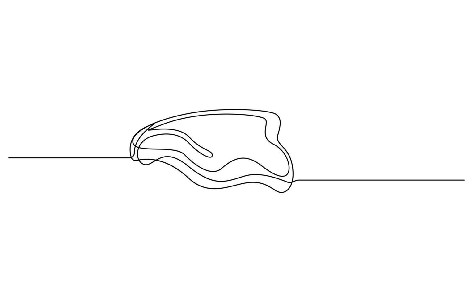 one line drawing Beef steak food icons vector