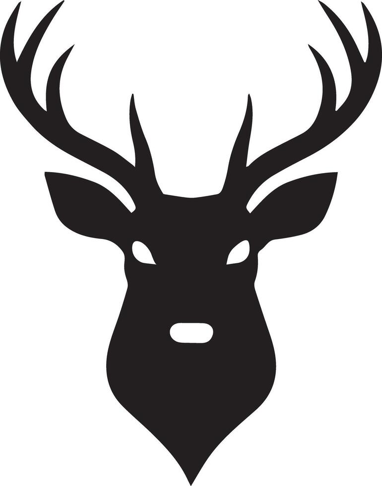 Deer face silhouette image vector