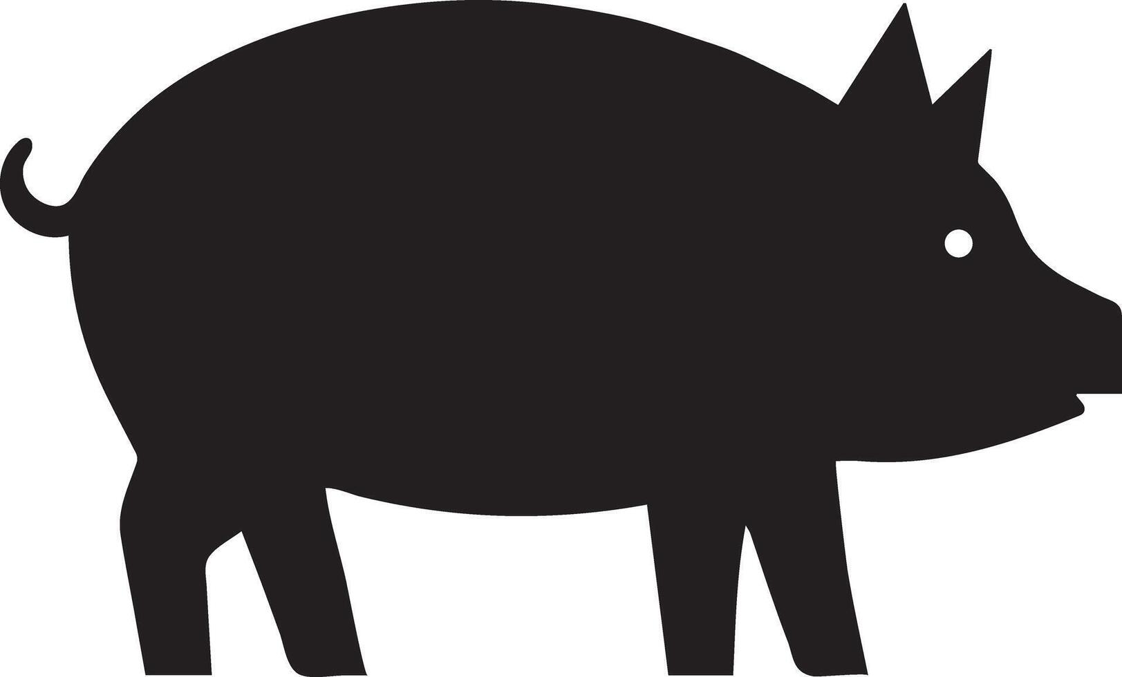 Stylish Pig Silhouette Design for Creative Branding vector
