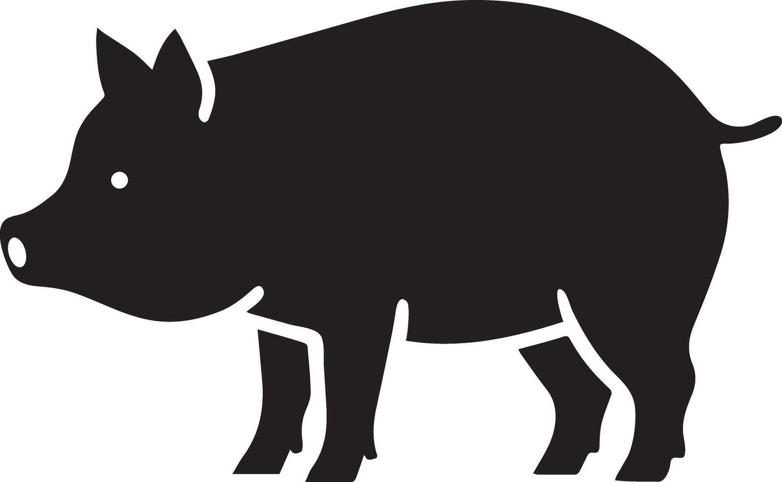 Elegant Pig Silhouette Art for Unique Logo Design vector