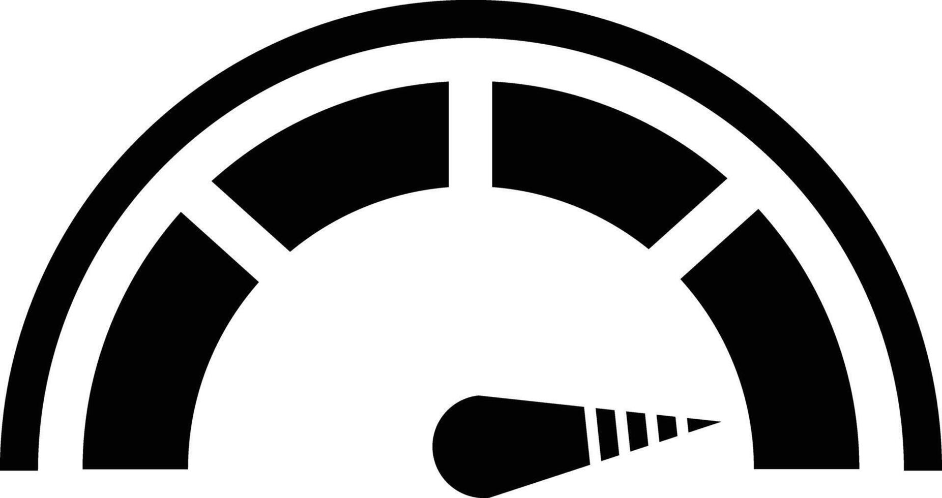 Speedometer icon, black design in trendy style. logo isolated on white background vector