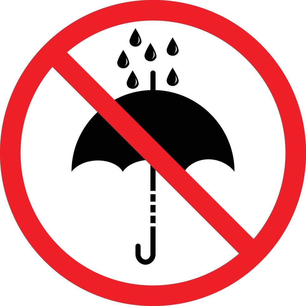 No rain umbrella icon. Flat No rain umbrella pictogram is isolated on a white background. design in trendy style vector