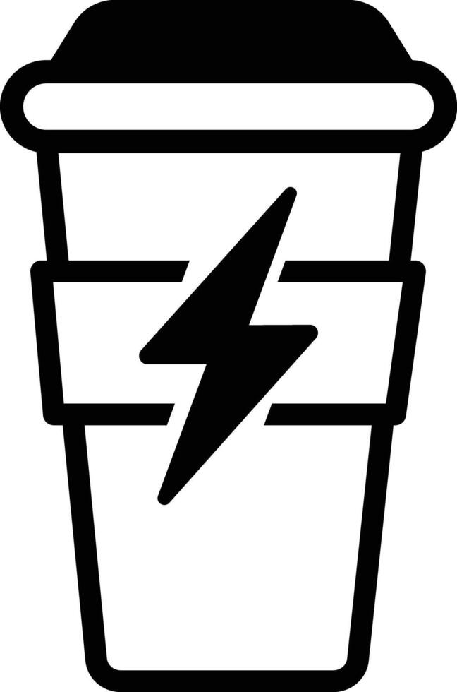 Energy drink icon, flat design, outline in trendy style. illustration vector