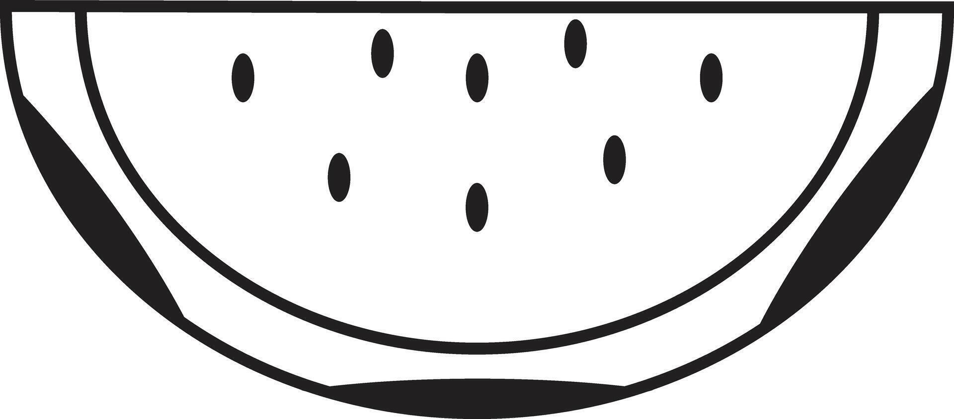 Watermelon slice icon, in outline trendy style. illustration vector