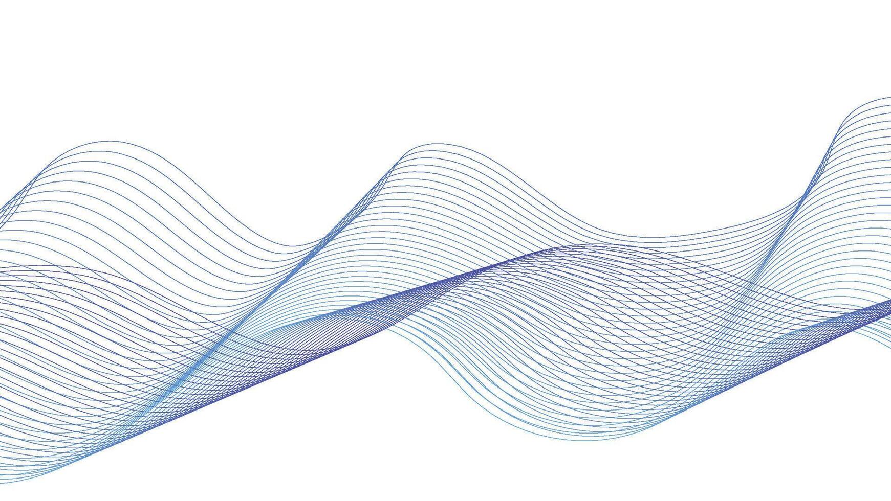 Abstract Blue and Purple Wavy Lines Background vector