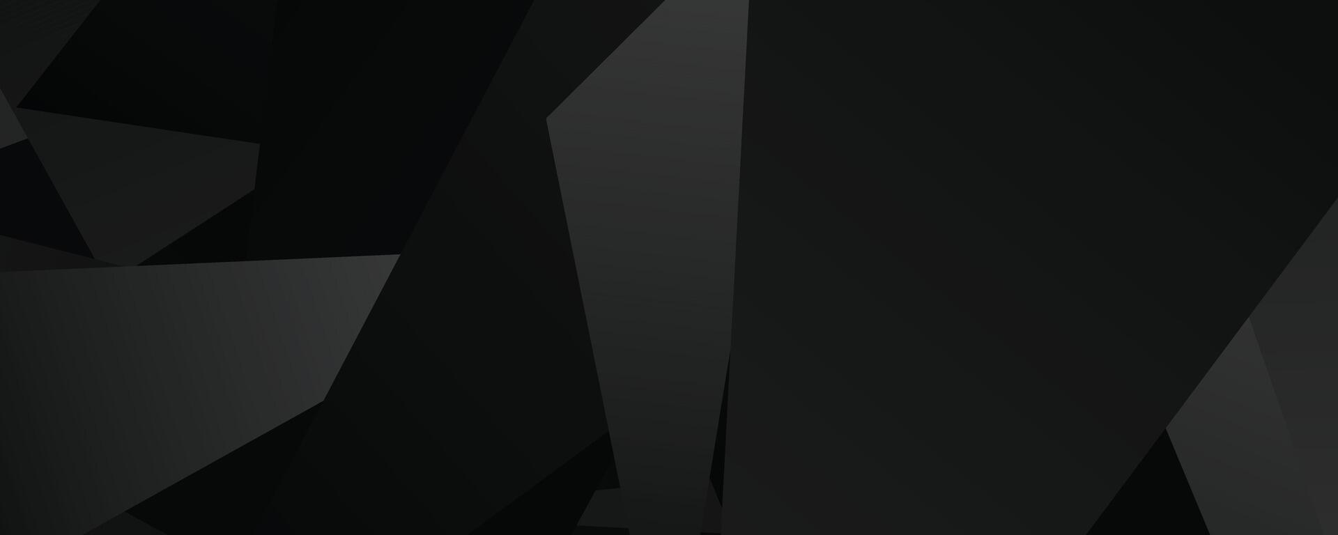 Abstract dark geometric background with angular shapes and shadows vector