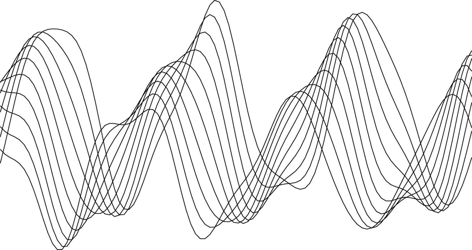 Abstract black and white wave patterns for modern design projects vector