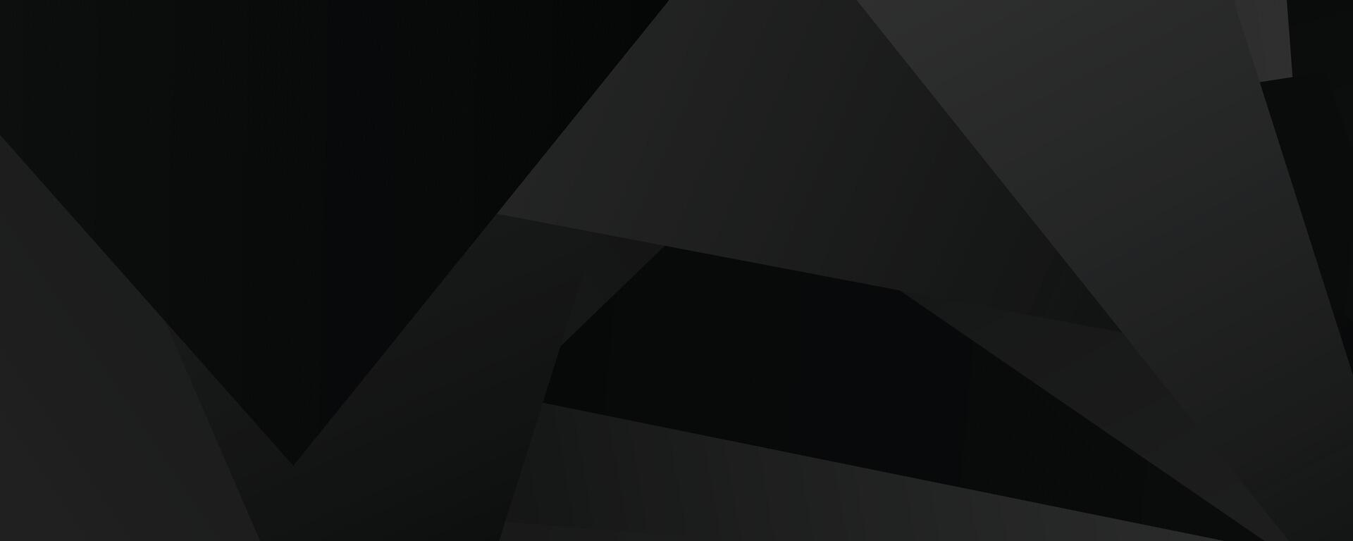 Abstract dark geometric pattern with overlapping shapes in shades of black and gray vector