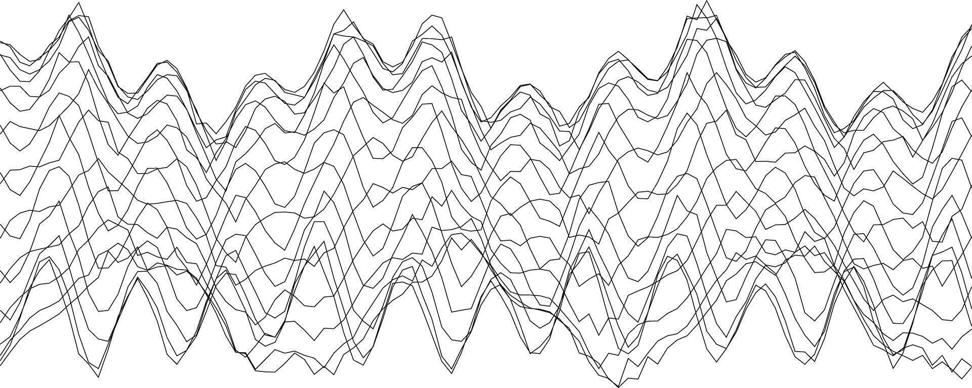 Dynamic abstract wave of geometric lines for modern art design vector