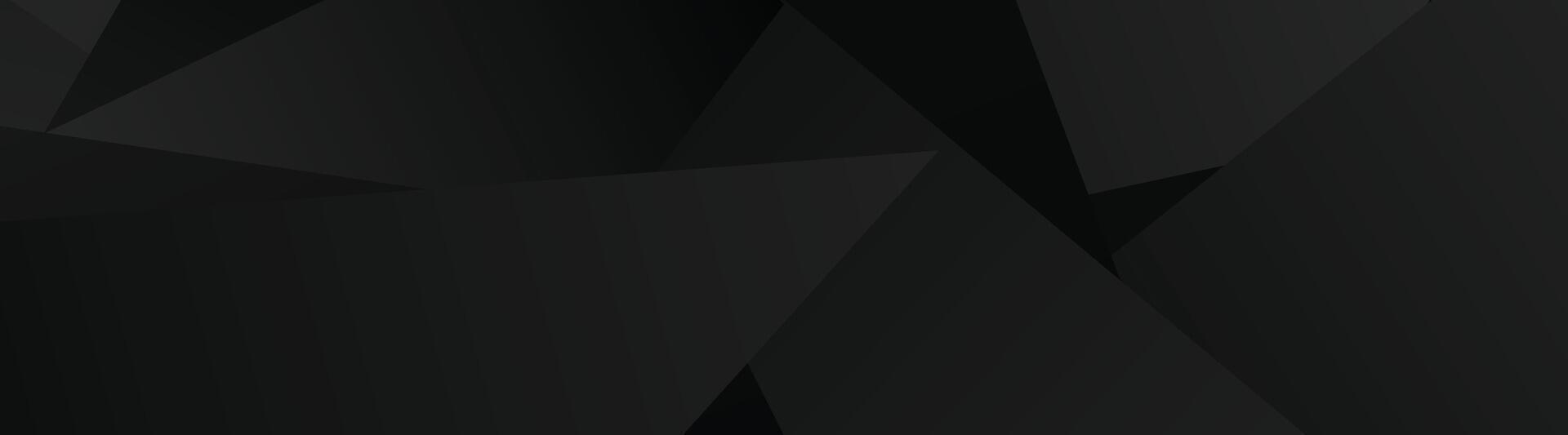 Abstract geometric black background with overlapping triangle shapes vector