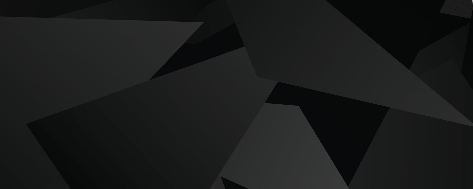 Abstract black geometric background with overlapping triangles vector