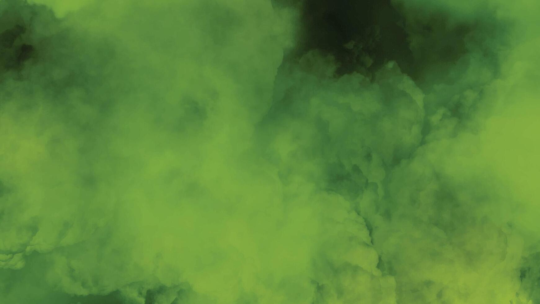Abstract Green Smoke Background with Foggy Texture vector