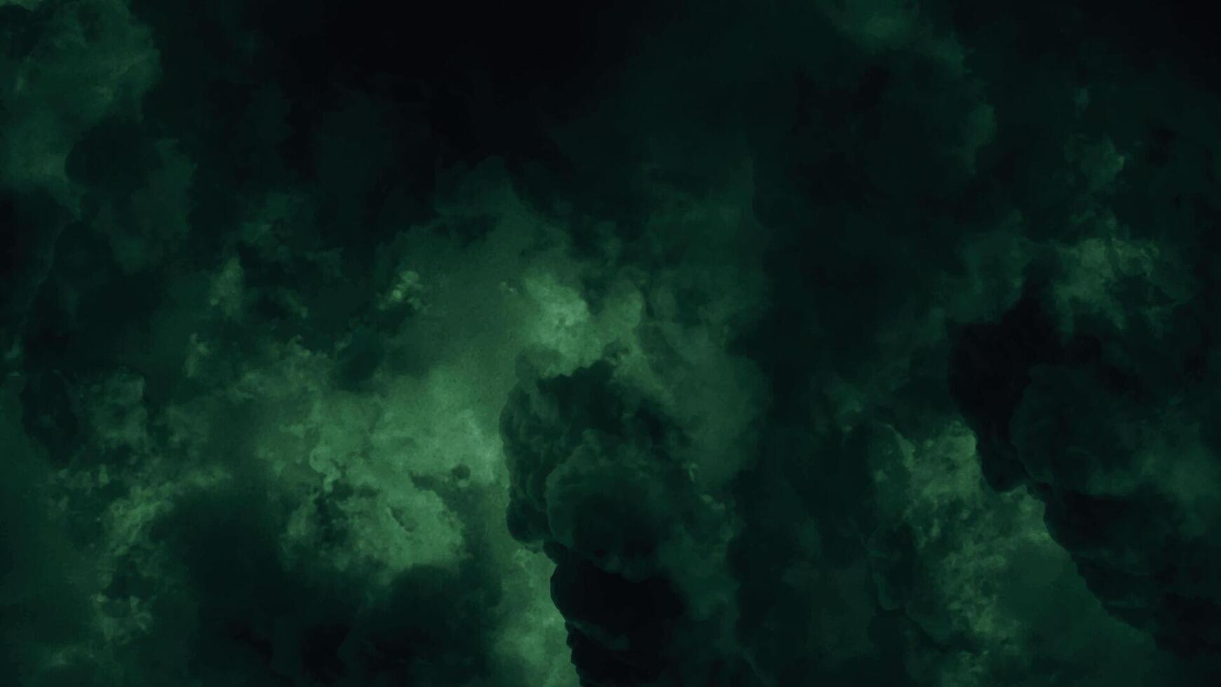 Dark Green Storm Clouds Abstract Background vector