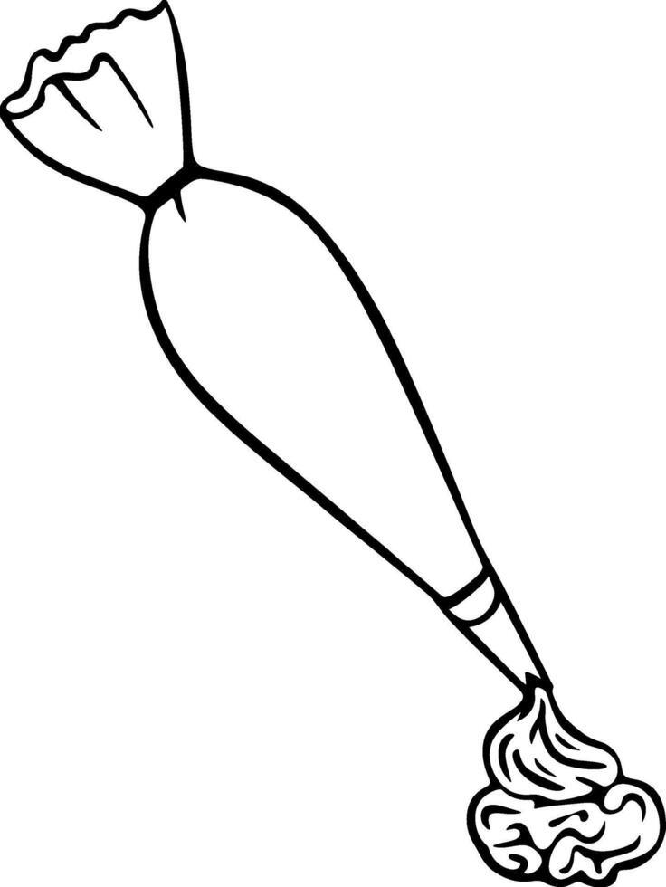 Piping Bag for Cake Decorating vector