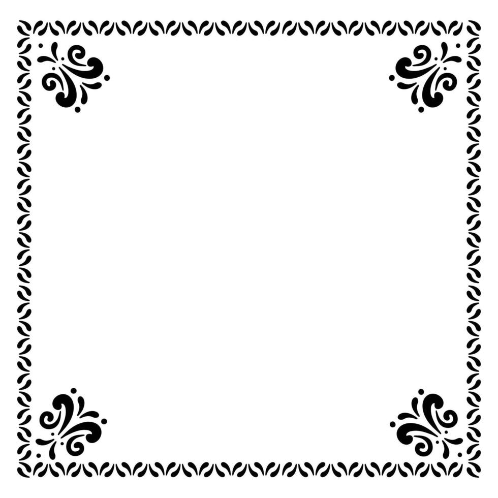 Calligraphic floral frame and page decoration of decorative vertical element, border and frame vector