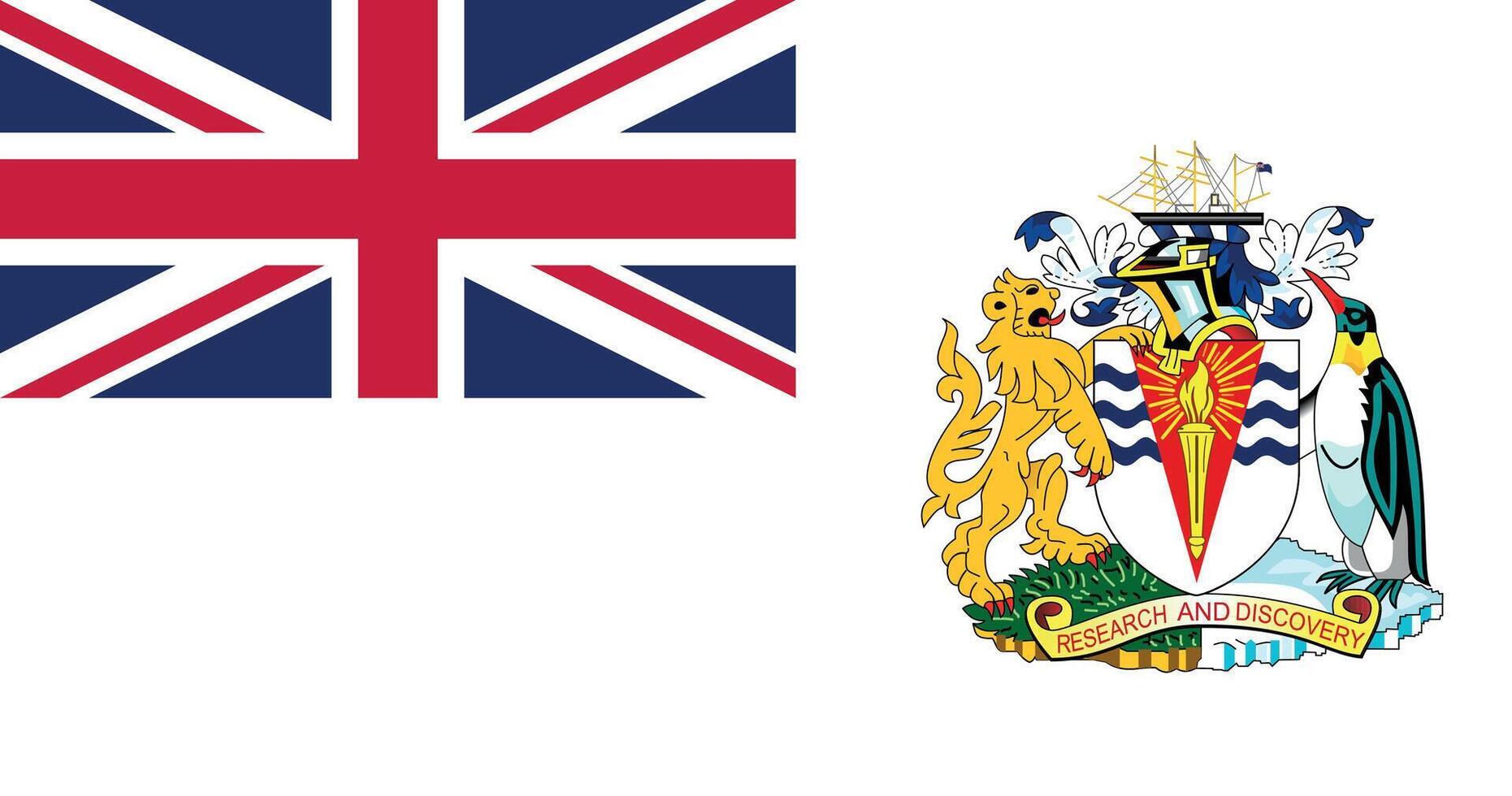 British Antarctic Territory Flag High Quality Flag Clipart, Flag Icon, Illustration, Premium Quality Digital Download vector
