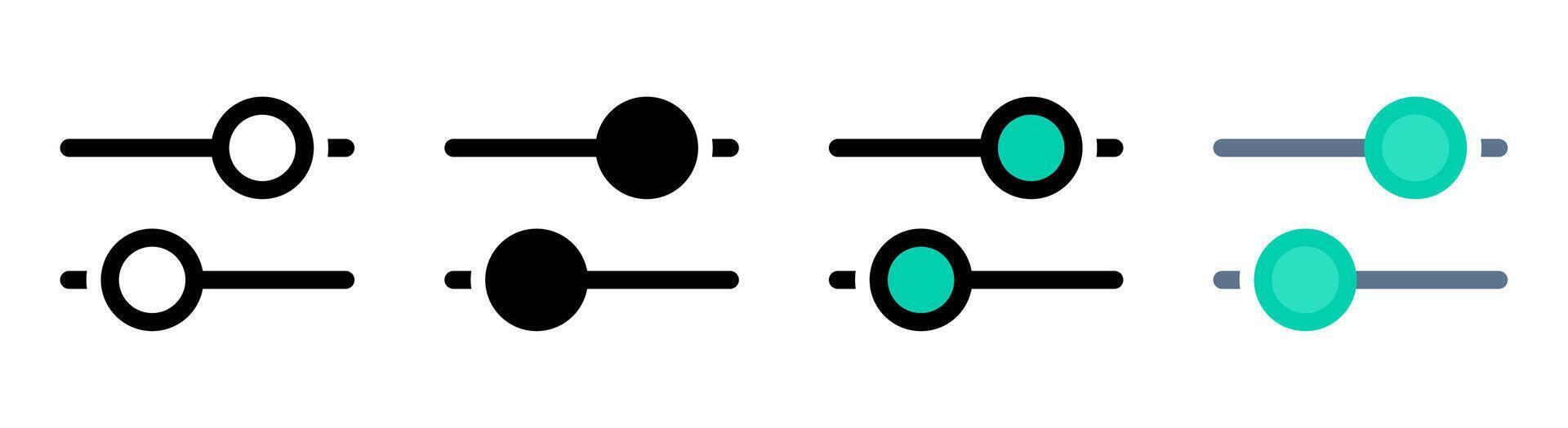 Modern equalizer icon with simple and elegant design. Ideal for music, audio and entertainment applications. vector