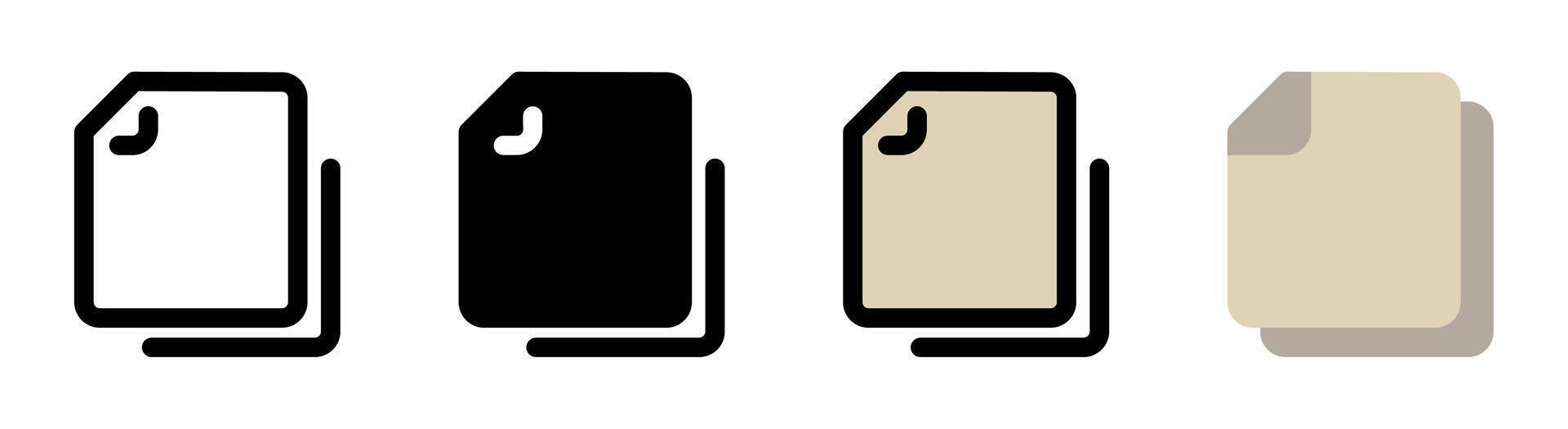 Modern paper icon with clean and minimalist design. Ideal for document, writing and educational applications. vector