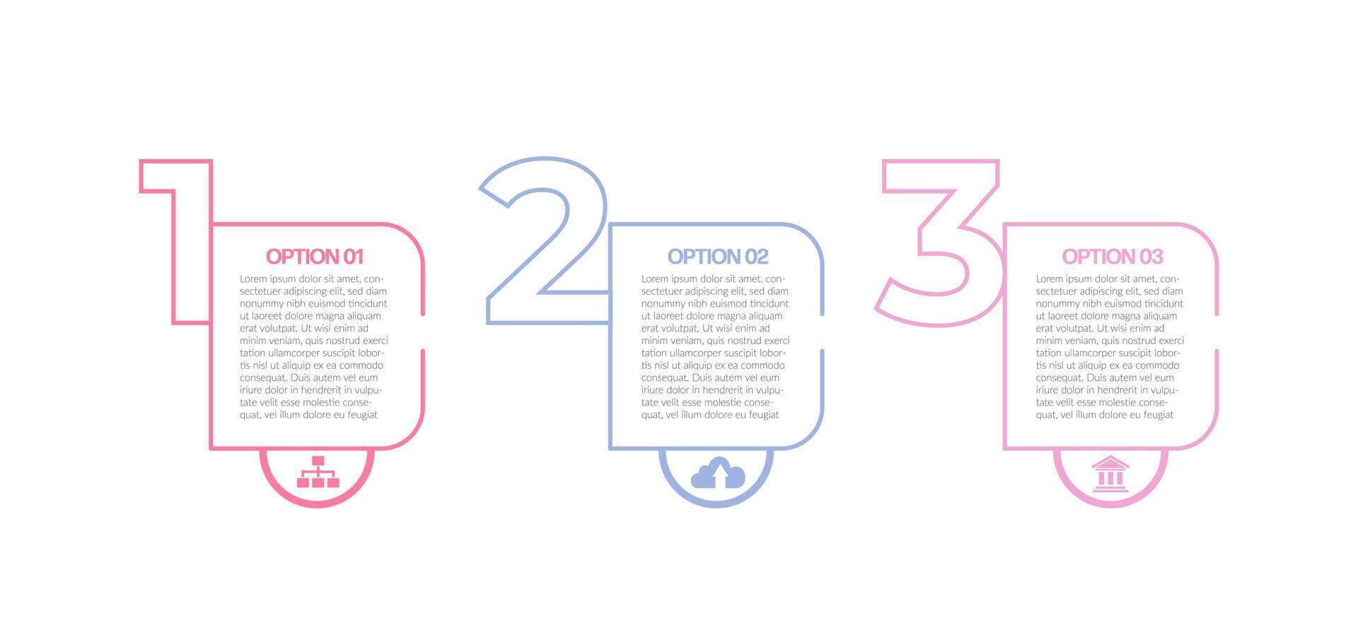 Infographic template with four options for each step vector