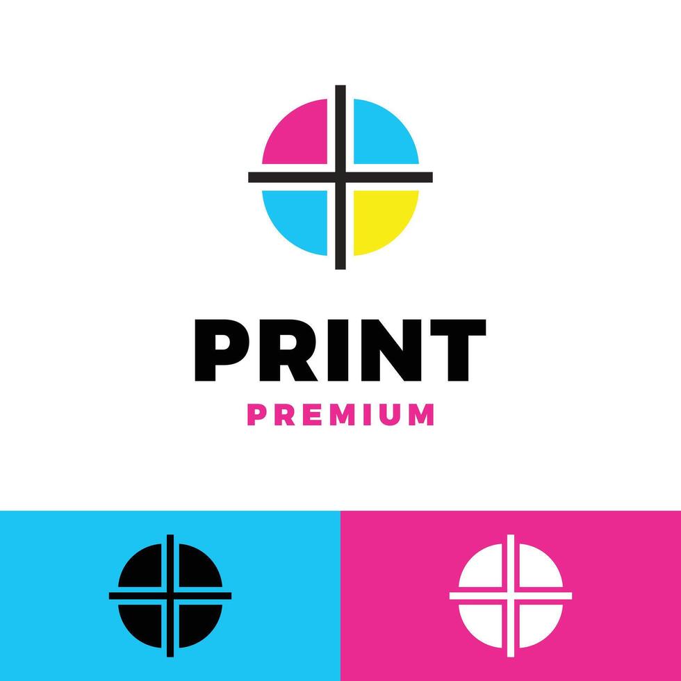 digital print cmyk icon logo template illustration design vector