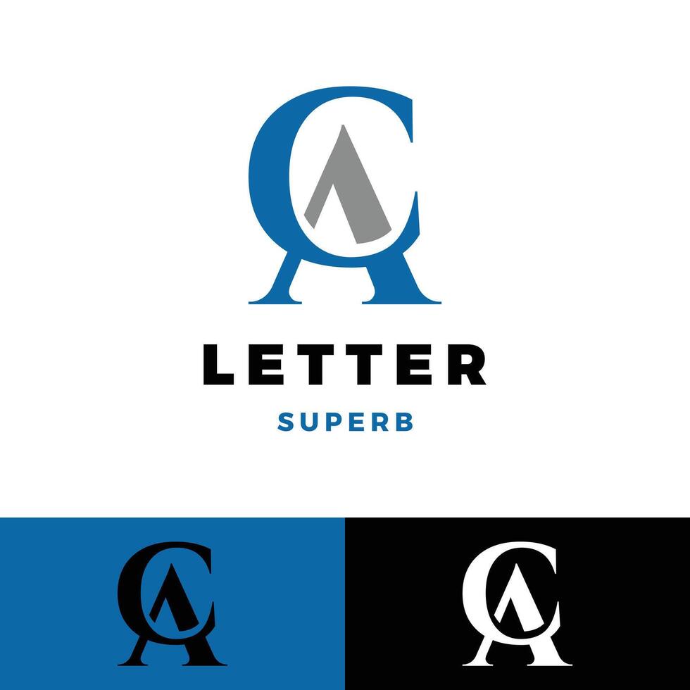 letter ca icon logo design template vector