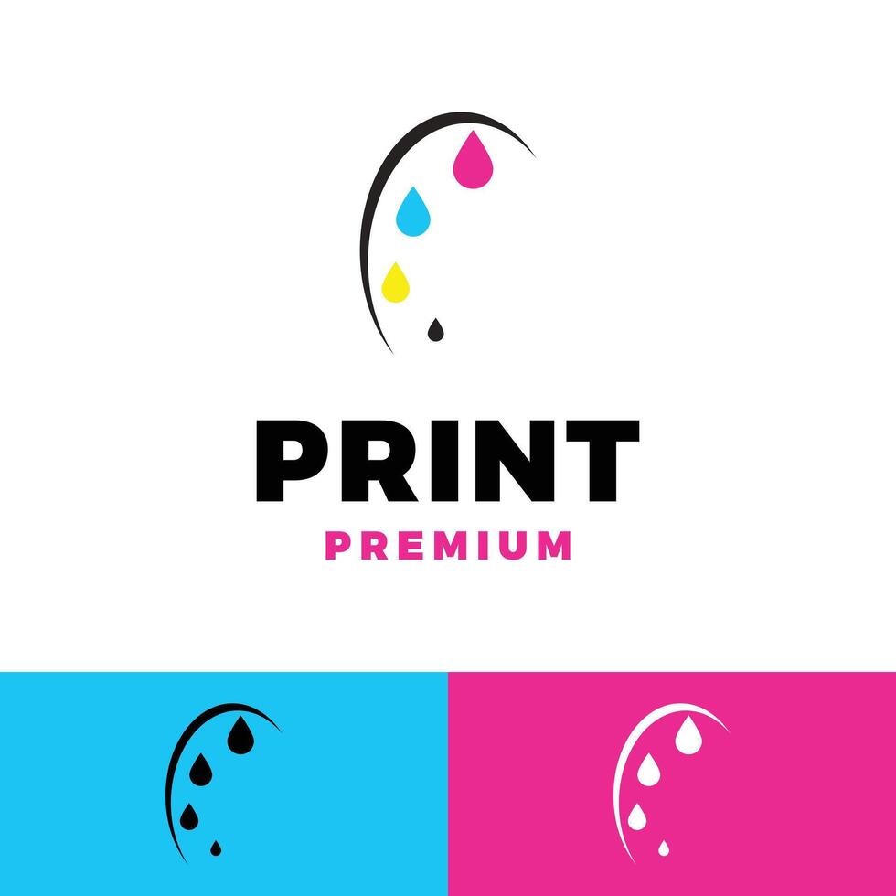 digital print icon logo template illustration design vector