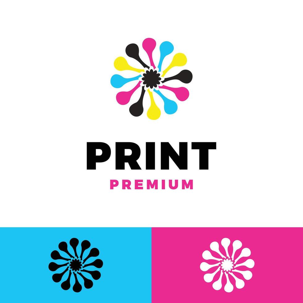 digital print creative icon logo template illustration design vector