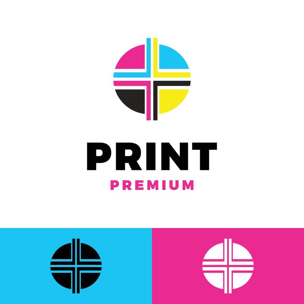digital printing icon logo template illustration design vector