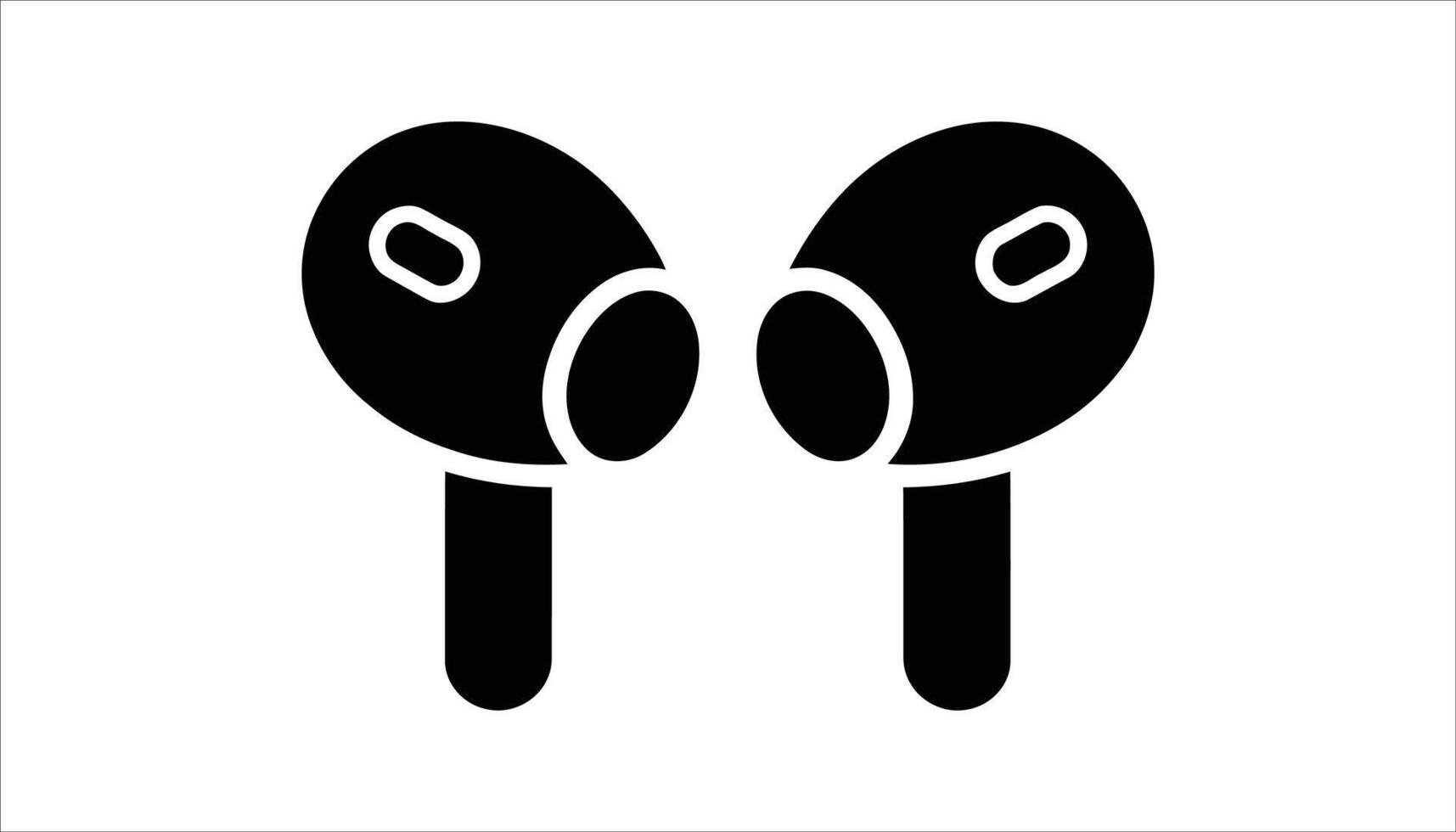 Wireless Headphones Silhouette. vector