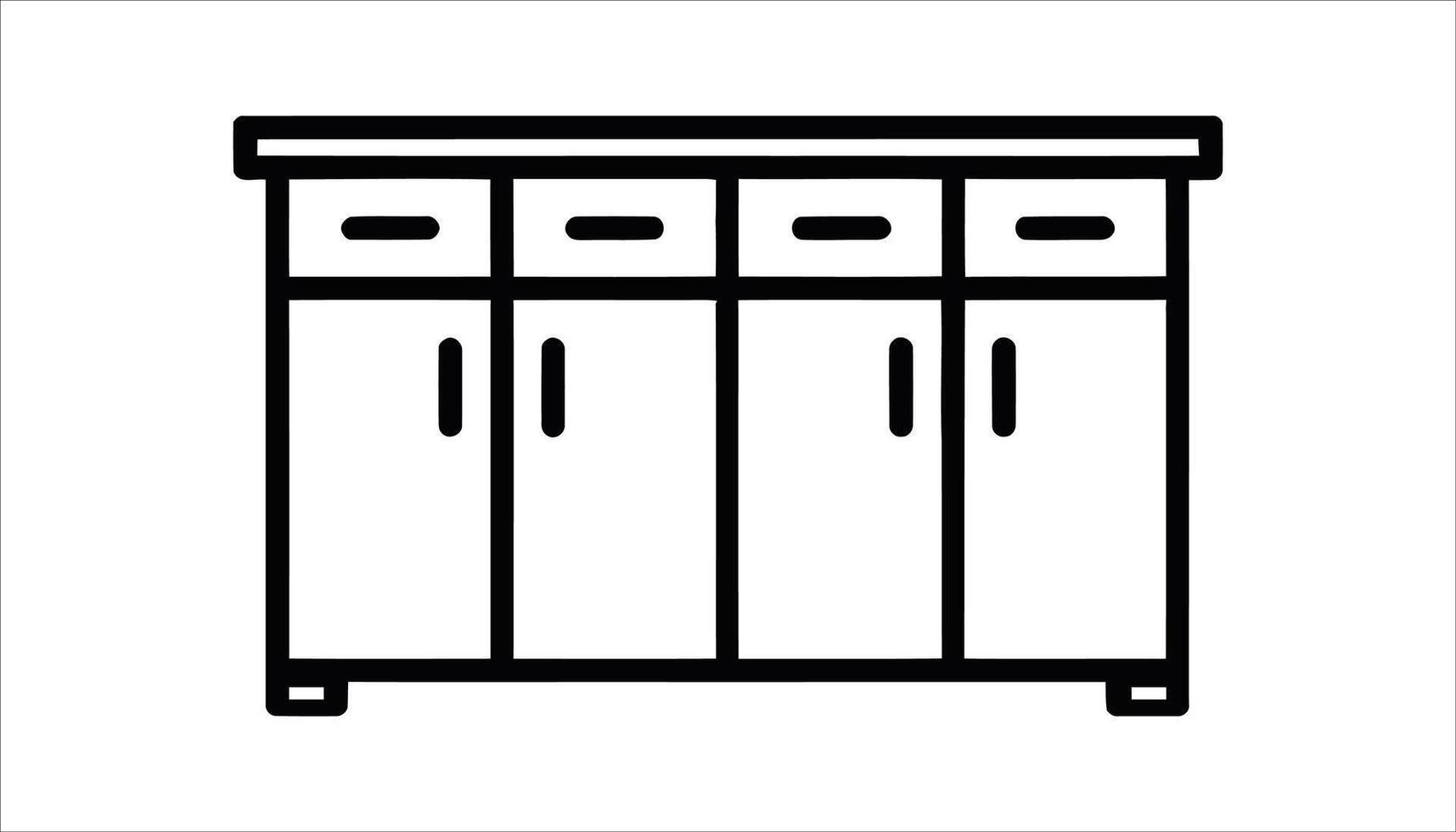 Minimalist Furniture Icon. vector