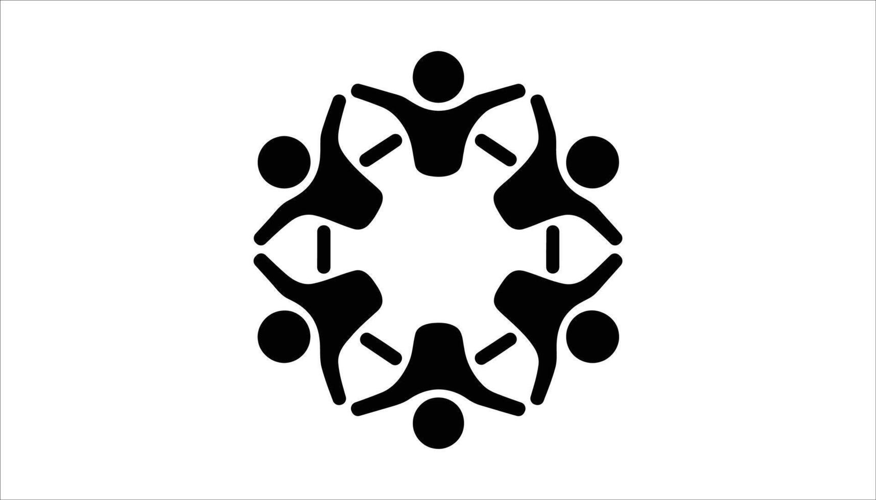 Group of People Holding Hands Icon vector