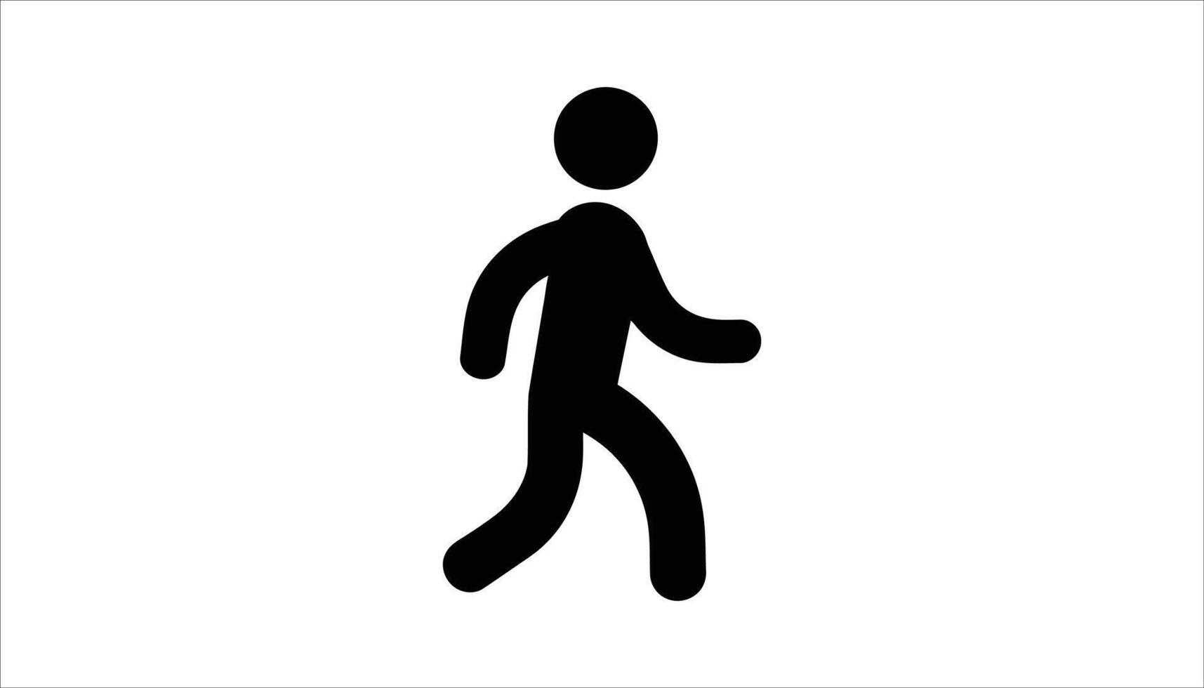 Walking Person Icon. vector