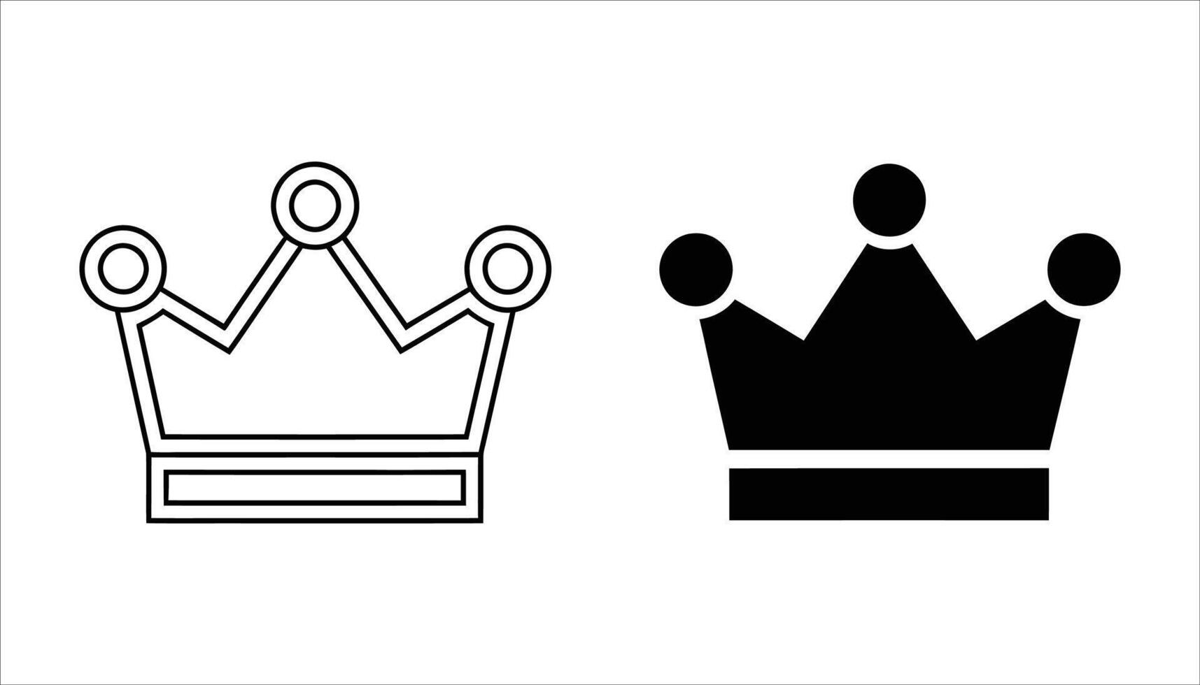 Minimalist Crown Icon. vector
