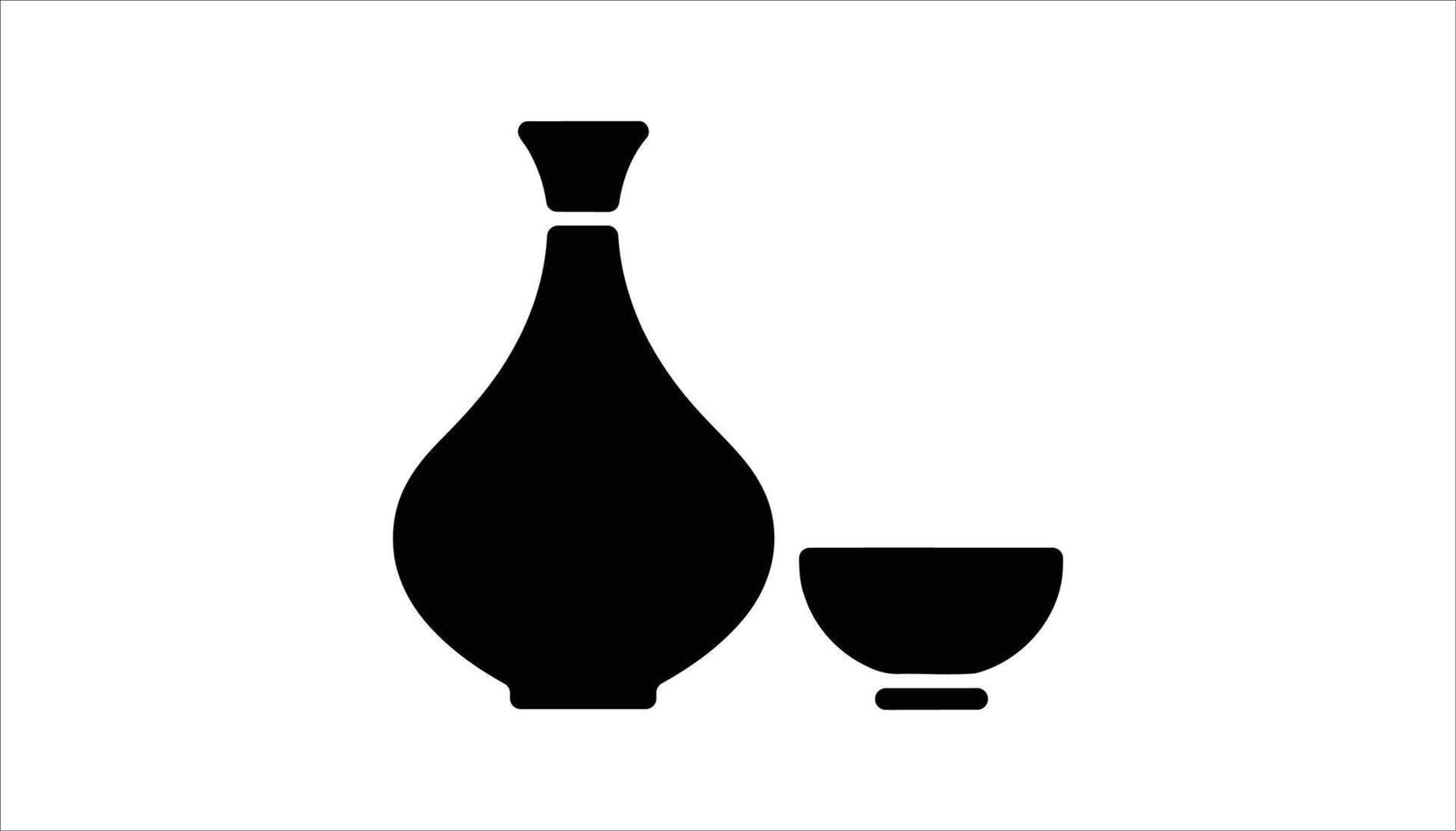 Wine Bottle and Glass Icon. vector