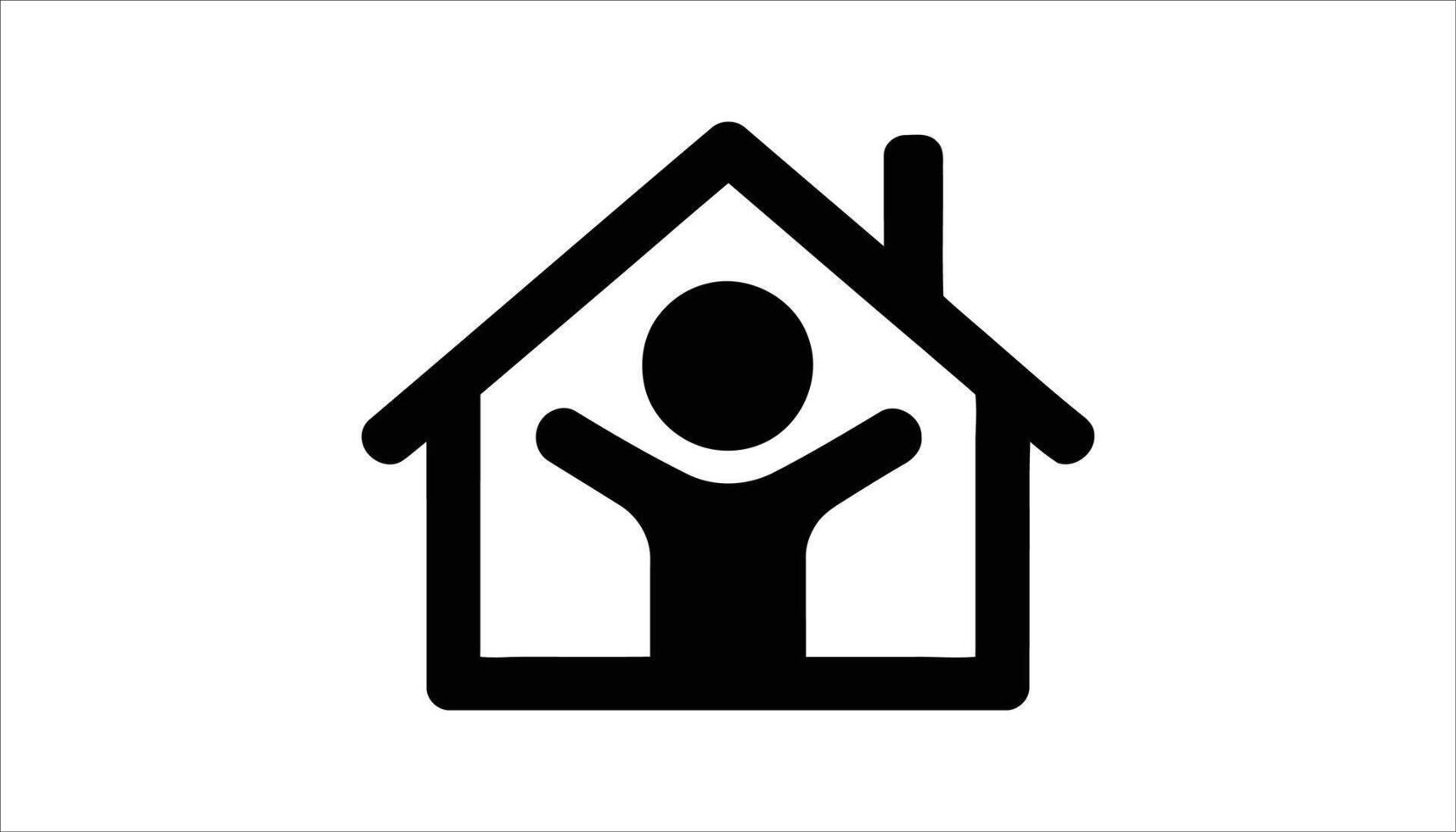 Home Care Icon with Family Symbol. vector