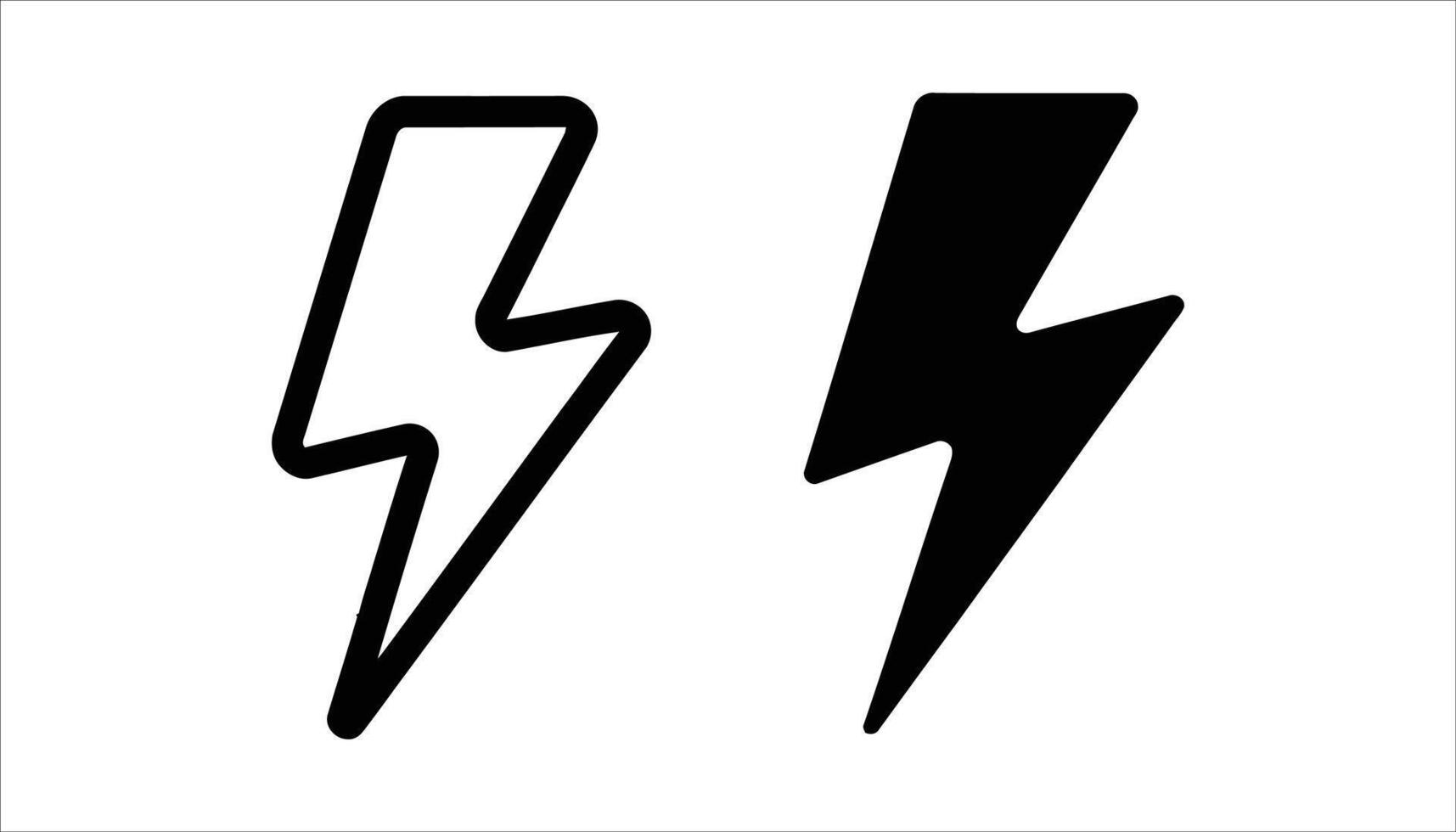 Lightning Bolt Icon. vector