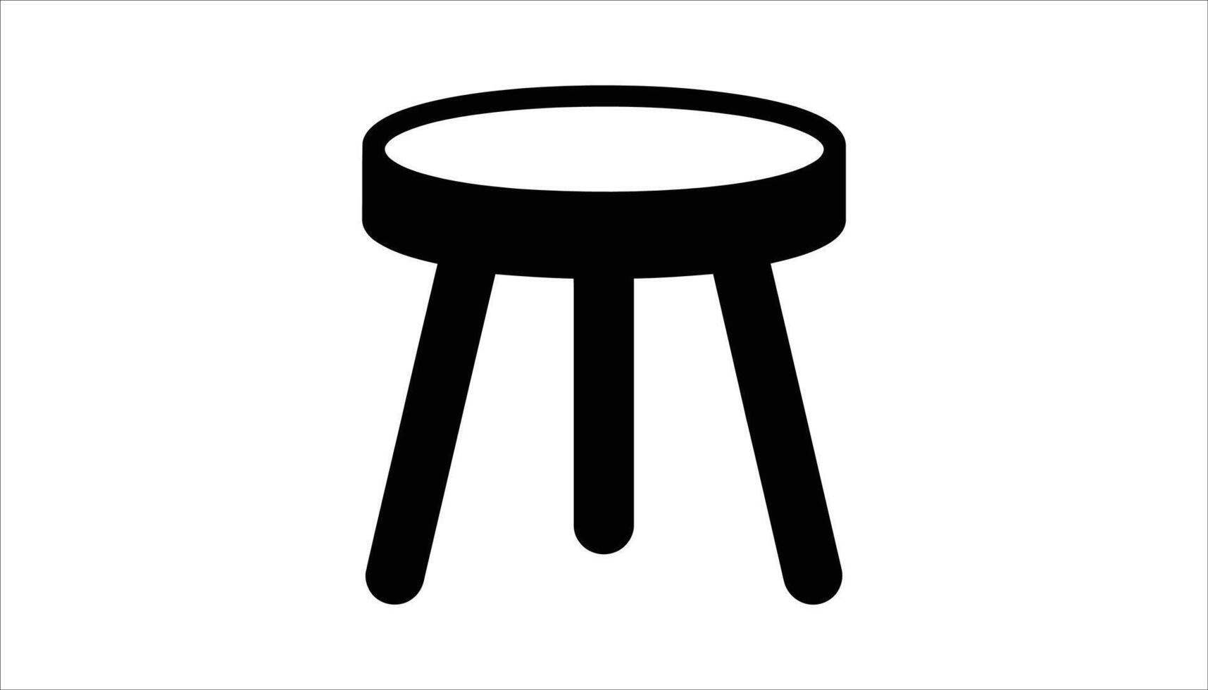 Simple Stool for Furniture and Decor Projects. vector