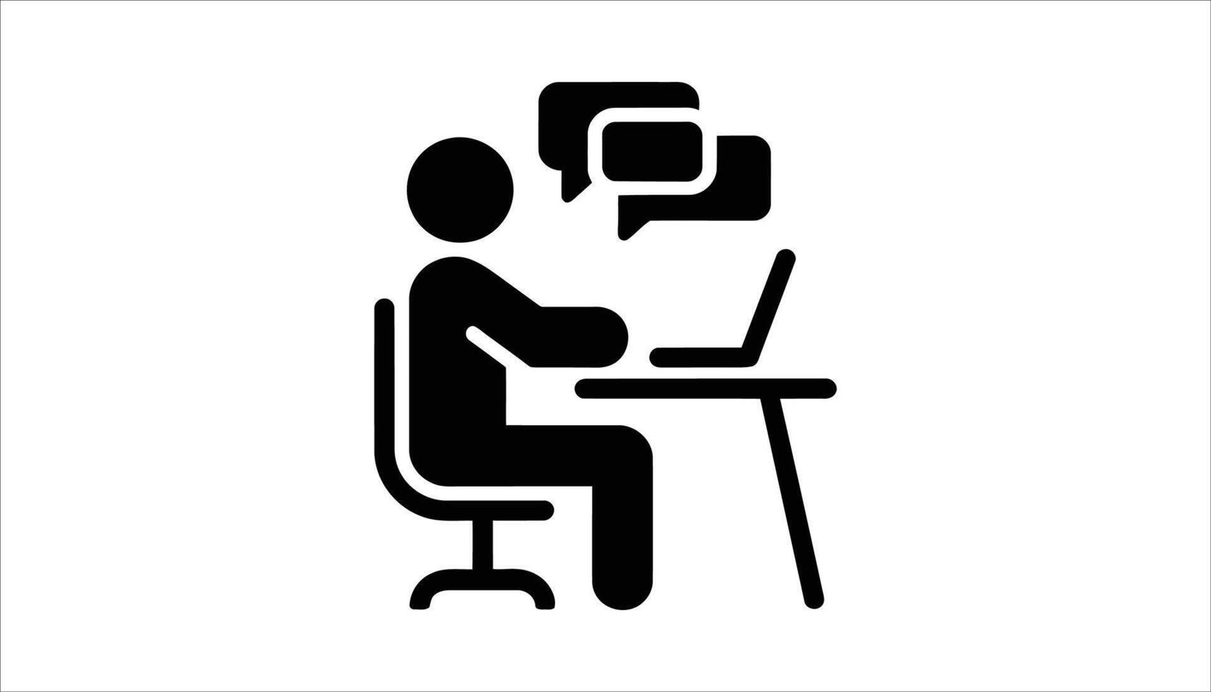 Online Chat Communication Icon. vector