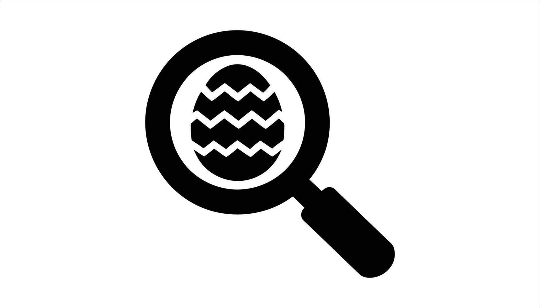 Magnifying Glass with Easter Egg Icon vector