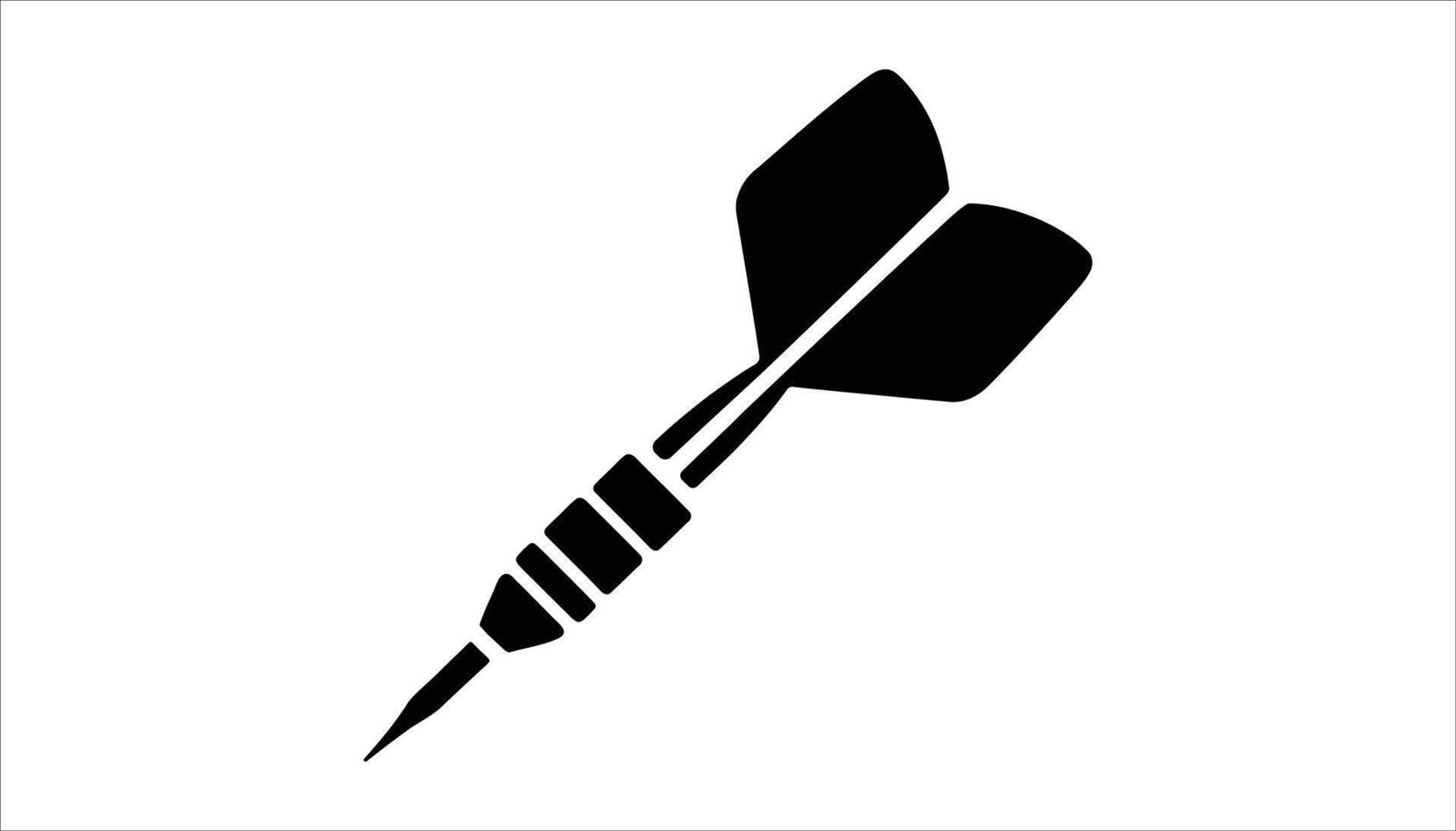 Dart Icon Black and White. vector