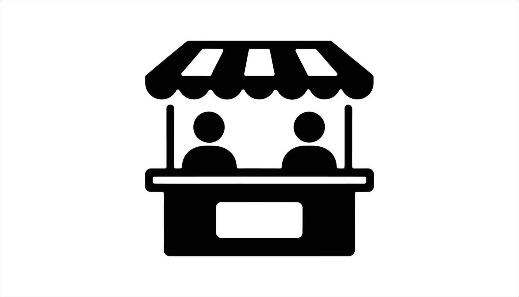 Market Stall Icon for Retail and Shopping. vector