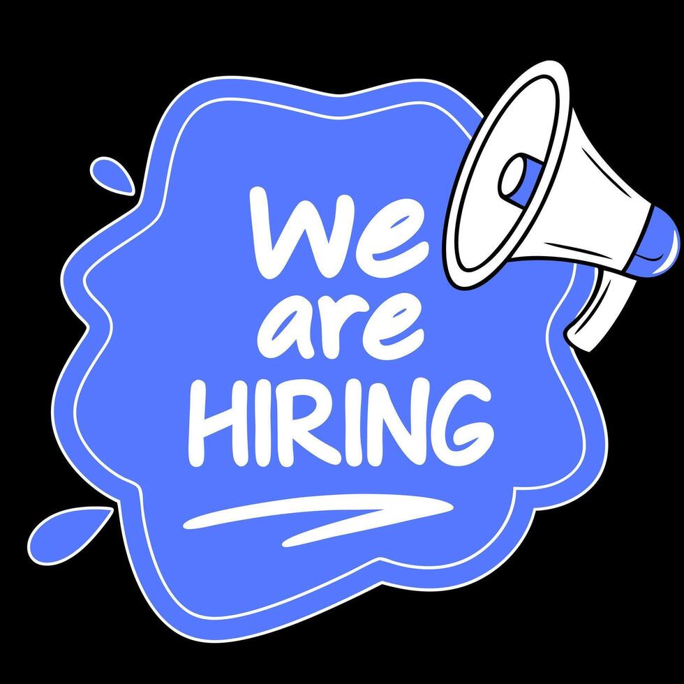 We are hiring logo vector