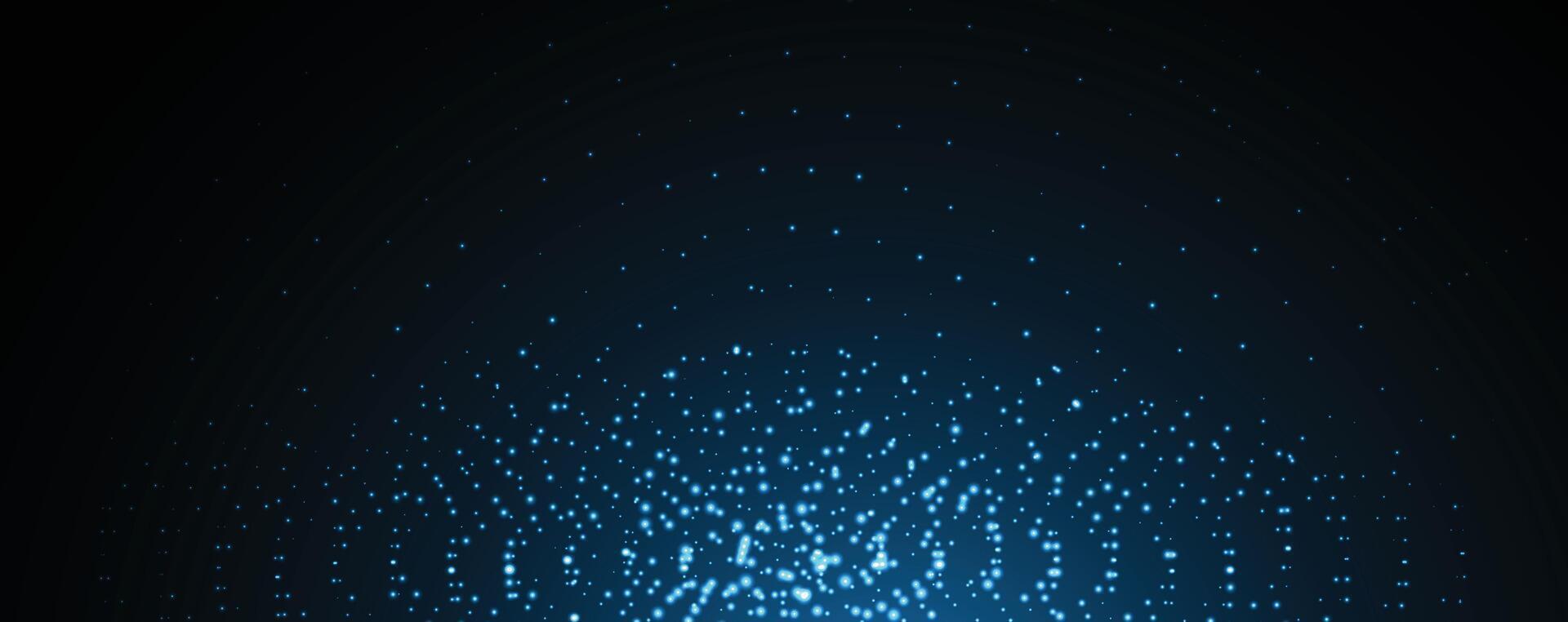 blue dots on black background with a circle in the center vector