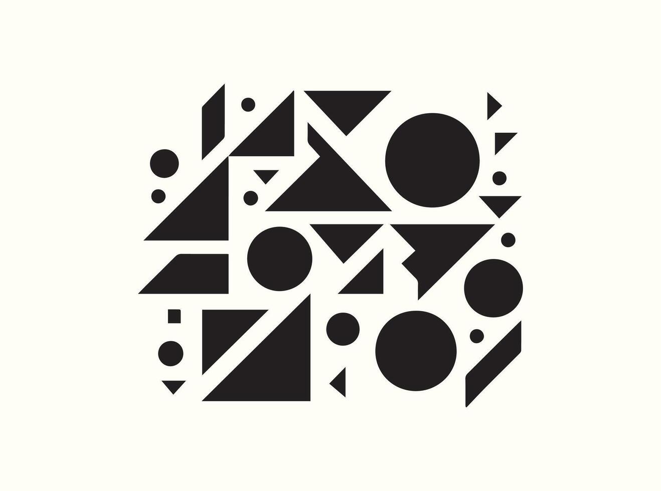 Futuristic Geometric Silhouette with Abstract Shapes vector