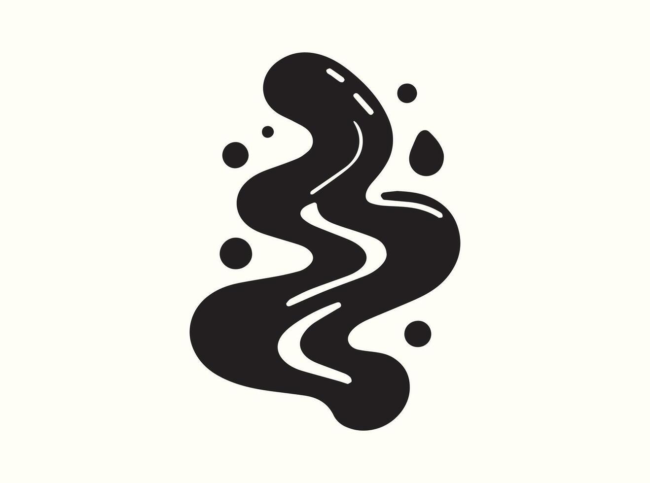 Minimalist Fluid Silhouette for Modern Design vector